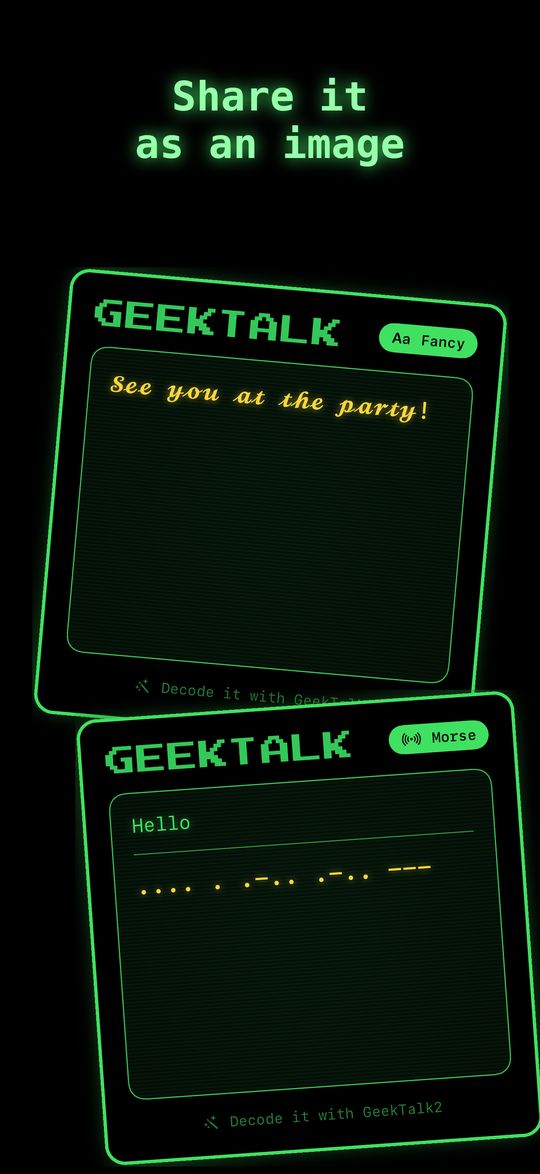 GeekTalk2 screenshot: Share extension